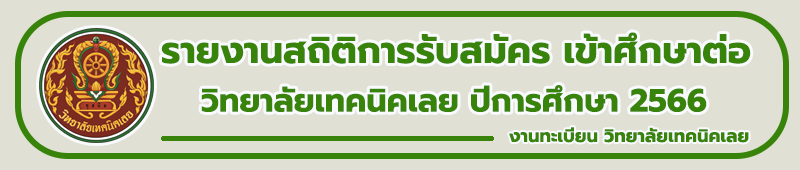 รายงานสถิติรับสมัคร 2566
